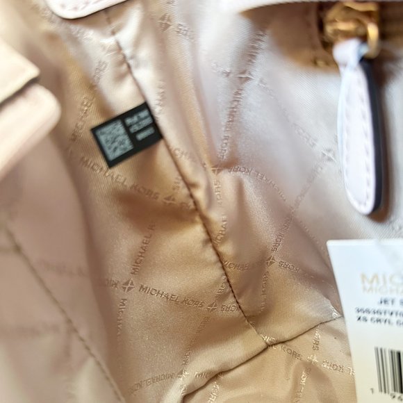 Michael Kors Jet Set Travel XS Carryall Tote Crossbody Bag MK Pink Miami - Picture 10 of 11